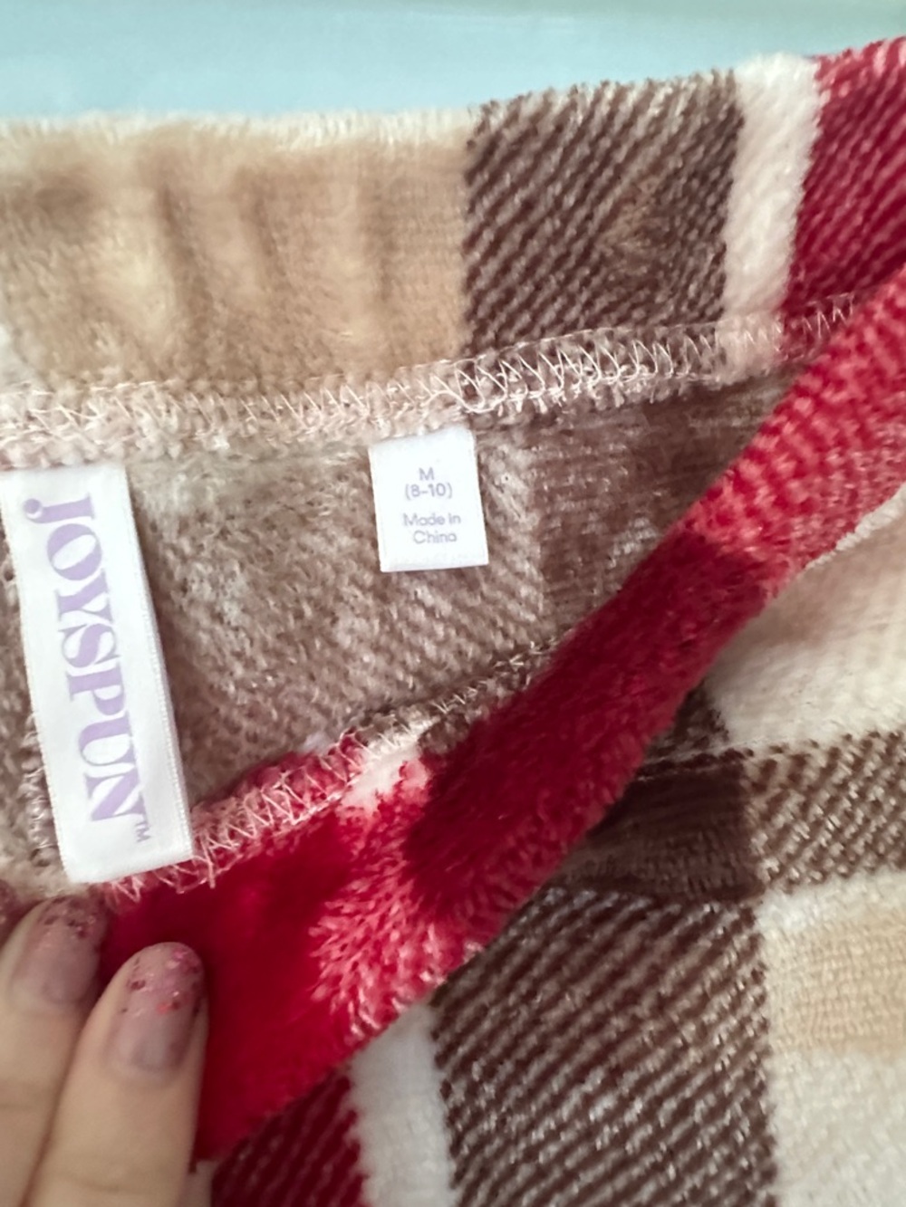 Size Medium JoySpun Plush Fleece PJ Pants - Picture 2 of 3